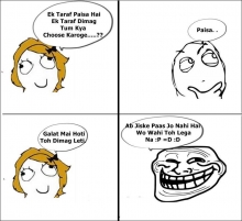 Trolling a girl